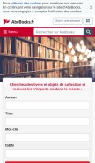 How abebooks.fr looks like on a mobile device such as an iPhone.