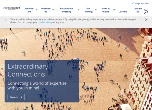 How aberdeenstandard.com looks like on a tablet such as an iPad.