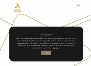 How abheeventures.com looks like on a tablet such as an iPad.