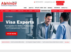 How abhinav.com looks like on a tablet such as an iPad.