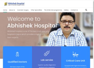 How abhishek-hospital.com looks like on a tablet such as an iPad.