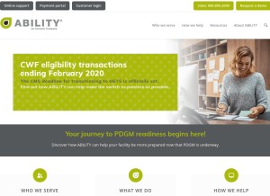 How abilitynetwork.com looks like on a tablet such as an iPad.