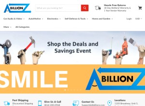 How abillionz.com looks like on a tablet such as an iPad.