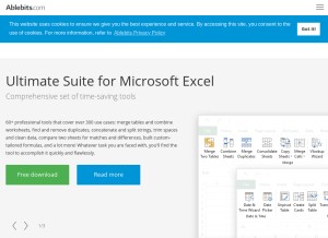 How ablebits.com looks like on a tablet such as an iPad.