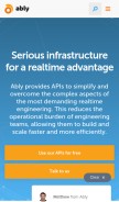 How ably-realtime.com looks like on a mobile device such as an iPhone.