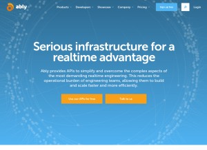 How ably-realtime.com looks like on a tablet such as an iPad.