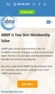 How abmp.com looks like on a mobile device such as an iPhone.