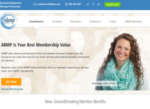 How abmp.com looks like on a tablet such as an iPad.