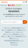 How aboalarm.de looks like on a mobile device such as an iPhone.