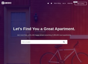 How abodo.com looks like on a tablet such as an iPad.