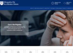 How abogadosdeaccidentesahora.com looks like on a tablet such as an iPad.
