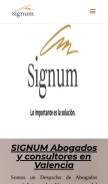 How abogadosvalenciamf.es looks like on a mobile device such as an iPhone.