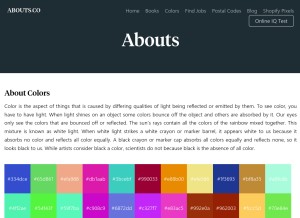 How abouts.co looks like on a tablet such as an iPad.