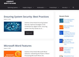 How aboutssoftware.com looks like on a tablet such as an iPad.