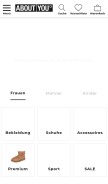 How aboutyou.de looks like on a mobile device such as an iPhone.