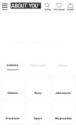 How aboutyou.pl looks like on a mobile device such as an iPhone.