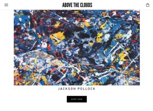 How abovethecloudsstore.com looks like on a tablet such as an iPad.