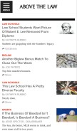 How abovethelaw.com looks like on a mobile device such as an iPhone.