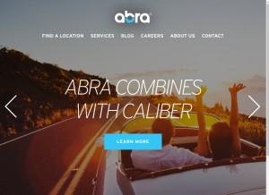 How abraauto.com looks like on a tablet such as an iPad.