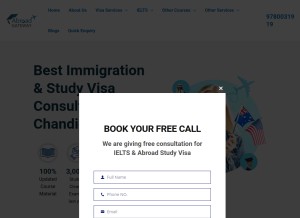 How abroadgateway.com looks like on a tablet such as an iPad.