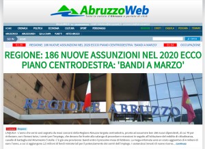 How abruzzoweb.it looks like on a tablet such as an iPad.