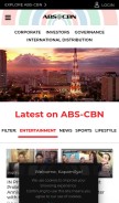 How abs-cbn.com looks like on a mobile device such as an iPhone.