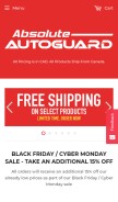 How absoluteautoguard.com looks like on a mobile device such as an iPhone.