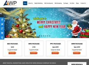 How absolutewebpromotions.com looks like on a tablet such as an iPad.