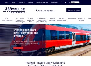 How absopulse.com looks like on a tablet such as an iPad.