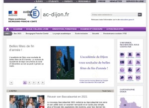 How ac-dijon.fr looks like on a tablet such as an iPad.