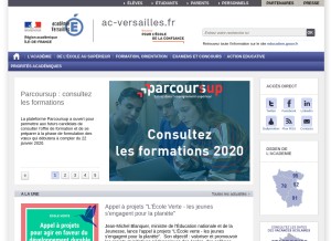 How ac-versailles.fr looks like on a tablet such as an iPad.