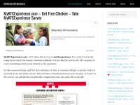 Desktop screenshot for mykfcexperiencex.com