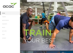 How acac.com looks like on a tablet such as an iPad.