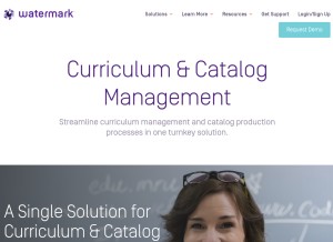How academiccatalog.com looks like on a tablet such as an iPad.