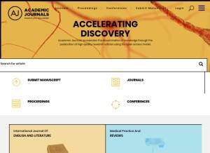 How academicjournals.org looks like on a tablet such as an iPad.