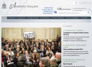 How academie-francaise.fr looks like on a tablet such as an iPad.