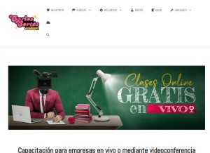 How academy.carloscortes.com.co looks like on a tablet such as an iPad.