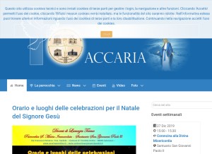 How accariapostolica.it looks like on a tablet such as an iPad.