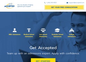 How accepted.com looks like on a tablet such as an iPad.