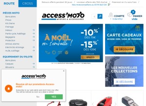 How access-moto.com looks like on a tablet such as an iPad.