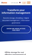 How accesscorp.com looks like on a mobile device such as an iPhone.