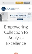 How accessdata.com looks like on a mobile device such as an iPhone.
