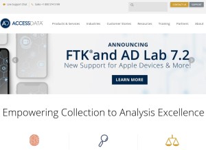 How accessdata.com looks like on a tablet such as an iPad.