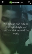 How accessnow.org looks like on a mobile device such as an iPhone.
