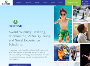 How accesso.com looks like on a tablet such as an iPad.