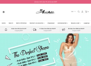 How acchic.com looks like on a tablet such as an iPad.