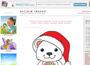 How acclaimimages.com looks like on a tablet such as an iPad.