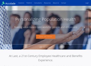 How accolade.com looks like on a tablet such as an iPad.