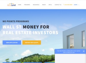 How accolend.com looks like on a tablet such as an iPad.