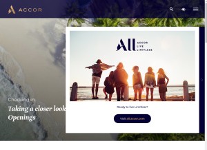 How accor-mail.com looks like on a tablet such as an iPad.